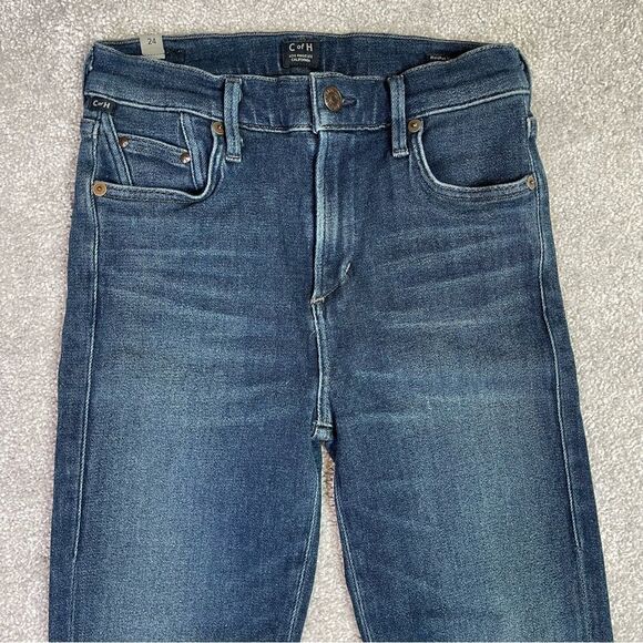 Citizens of Humanity Jeans Women’s 24 Blue Skinny High Rise Rocket Crop Dark - Picture 2 of 14